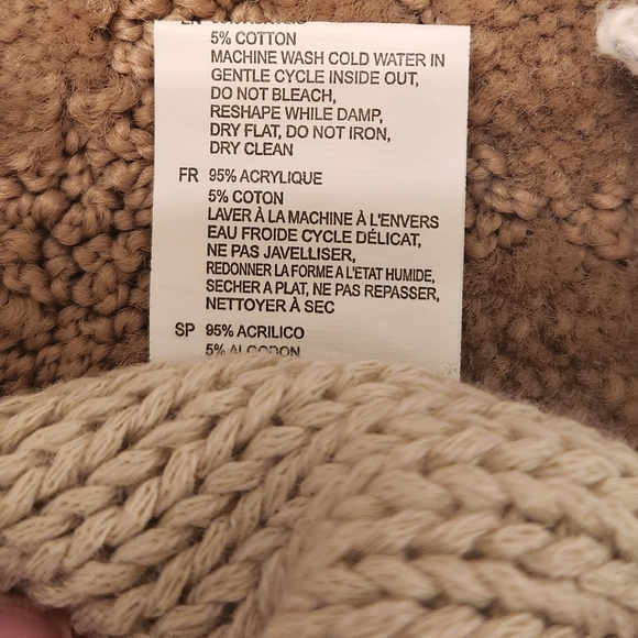 RD Style Cream Cowl Neck Chunky Crochet Sweater - Picture 7 of 7